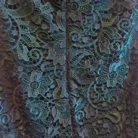 Ralph Lauren cocktail dress Teal Color - Picture 8 of 9